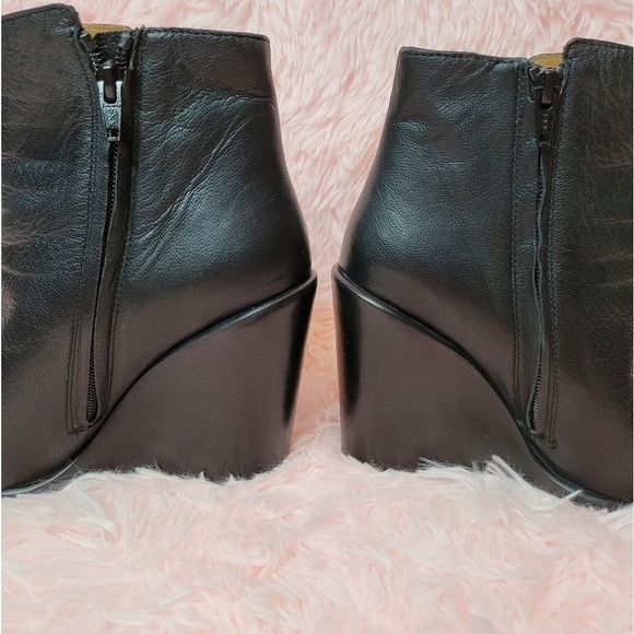 Host PICK 🎆 See by Chloe  Black Wedge Ankle Boots with Fringe - Picture 5 of 16